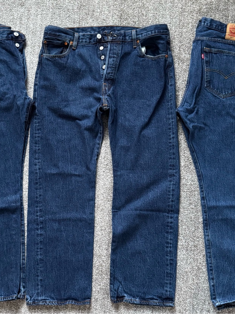 Levi's Men's Straight Dark Blue Button-Fly Jeans